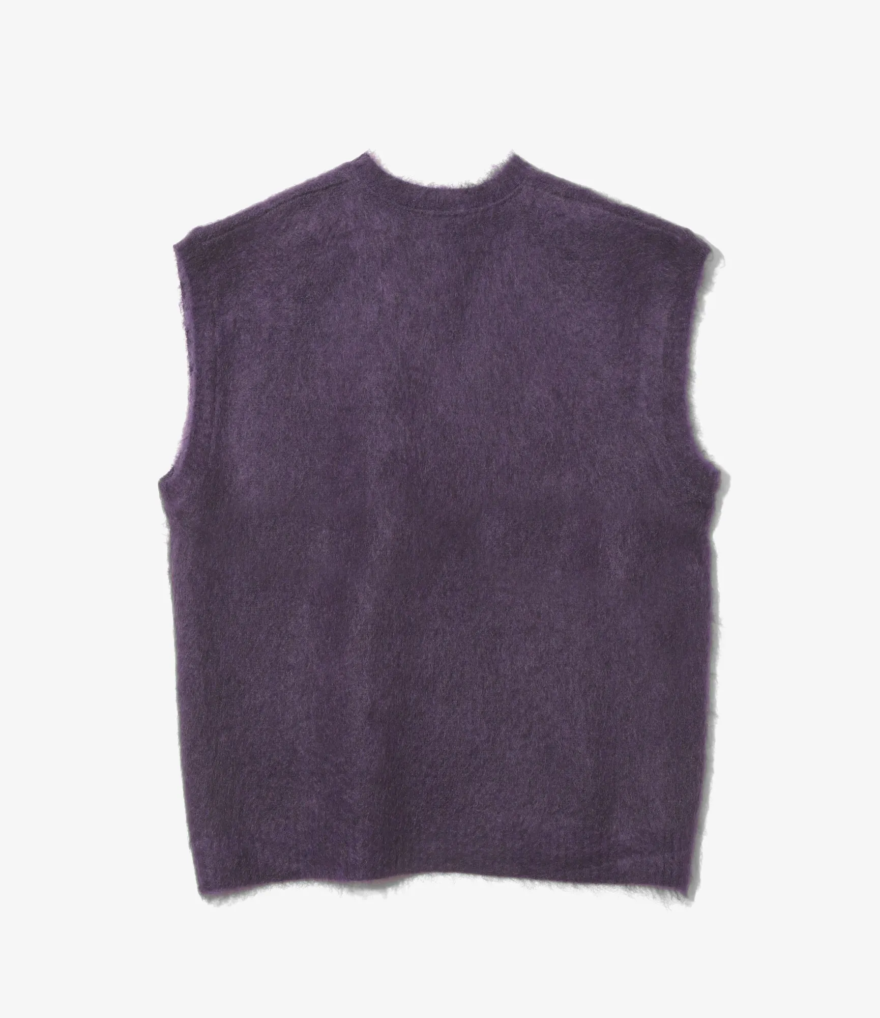 Mohair Knit Vest ?C Purple High Elasticity Fiber