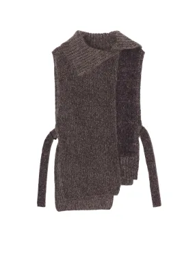 MOHAIR WOOL COMBINATION KNIT VEST Texture Focus Calm Outfit