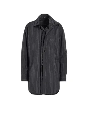 Unisex Option W/RY RANDOM HERRINGBONE DOUBLE COLLAR SHIRT