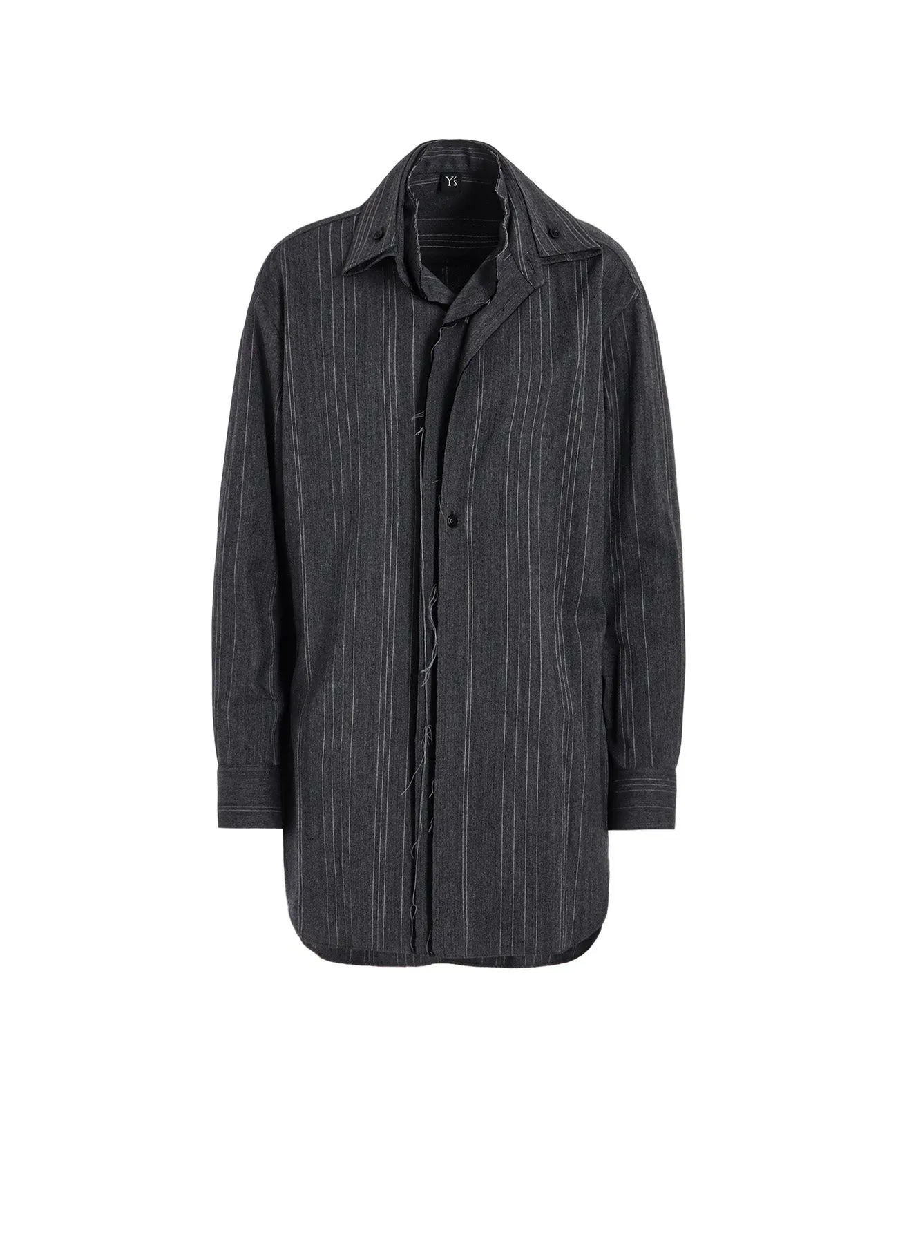 Unisex Option W/RY RANDOM HERRINGBONE DOUBLE COLLAR SHIRT