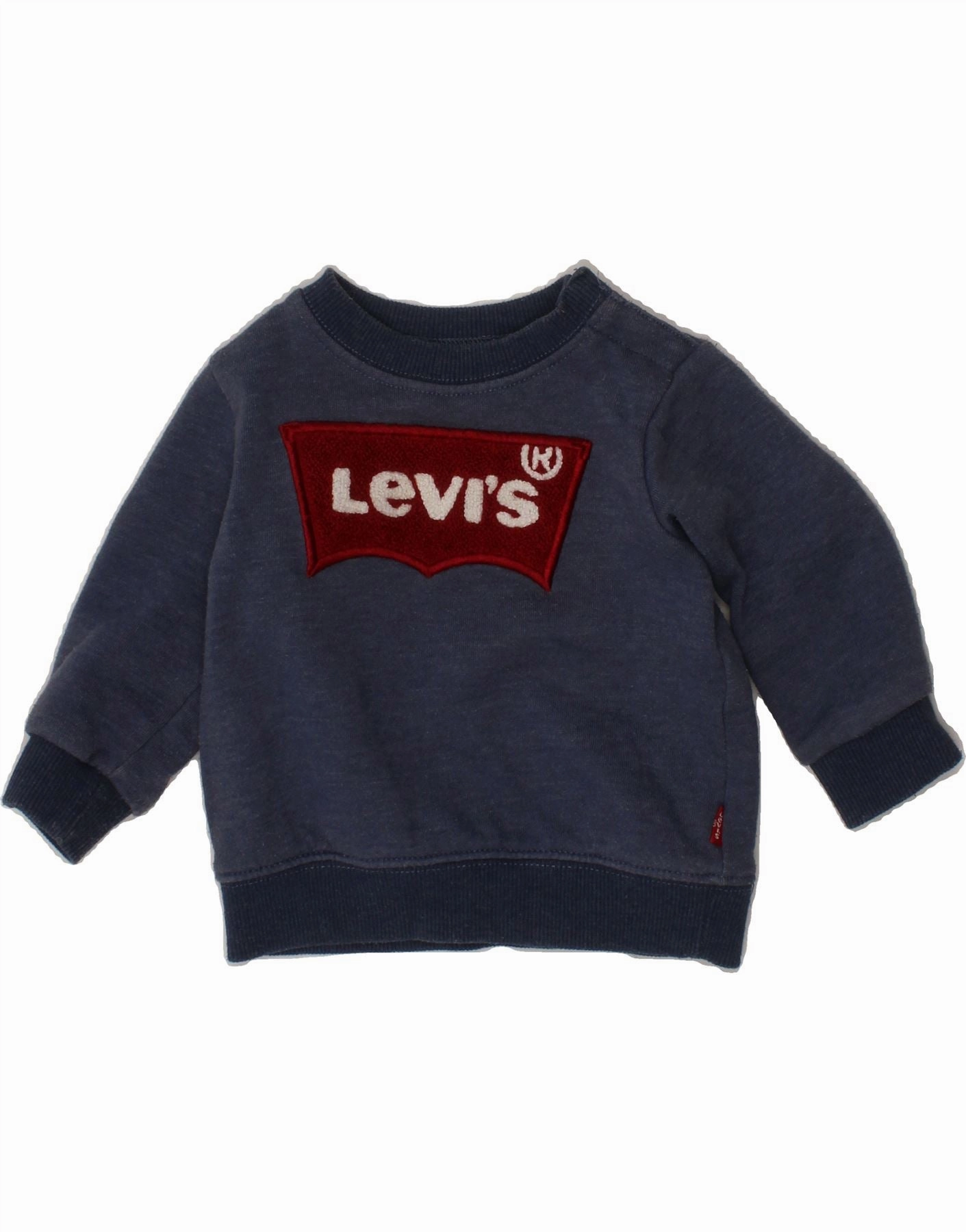 Comfortable Drape LEVI'S Baby Boys Graphic Sweatshirt Jumper 3-6 Months Navy Blue