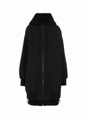 Ny/C TWILL HOODED BOMBER Non Slip Collar Double Stitched Seams