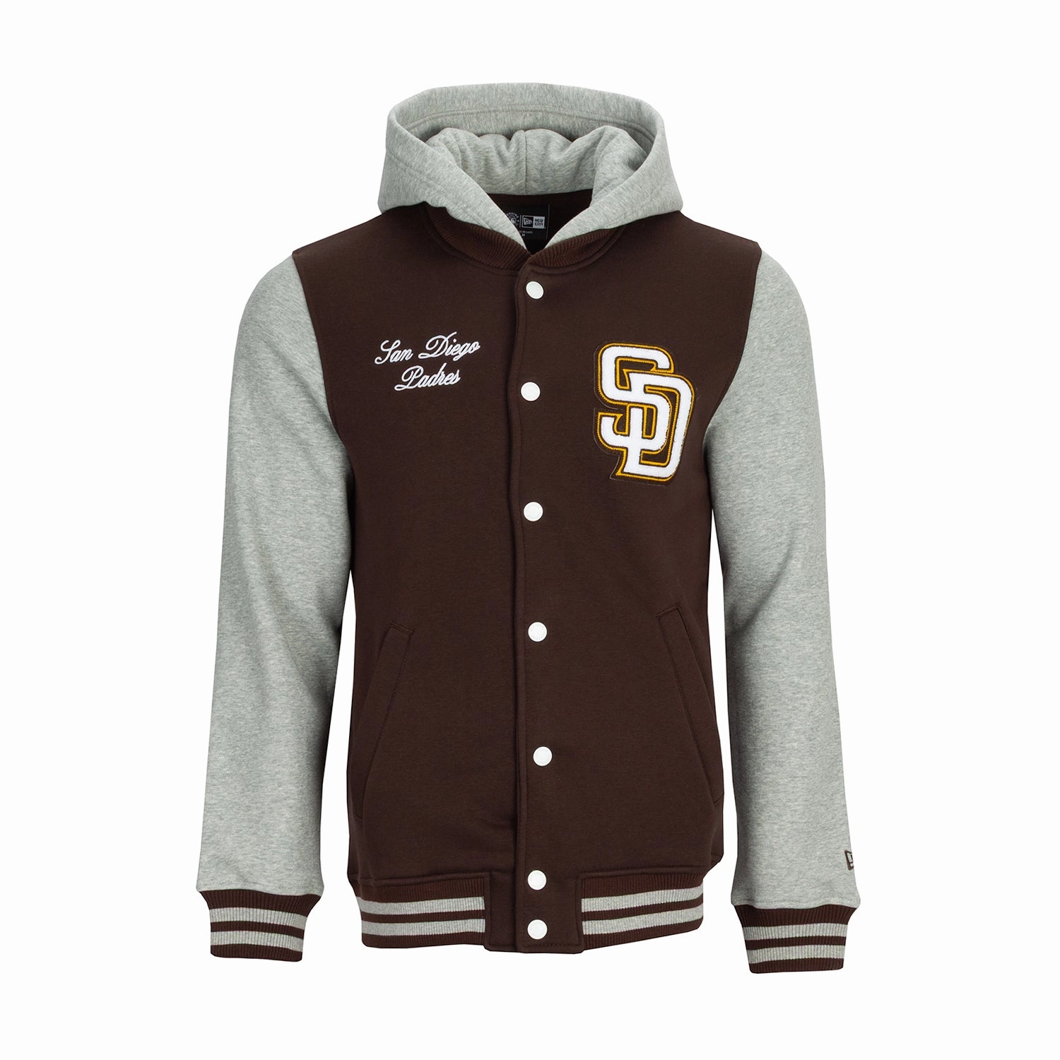 Padres Snap Front Fleece Jacket - Mens Dirt Repellent Surface WeightDispersing Padding