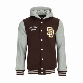 Padres Snap Front Fleece Jacket - Mens Dirt Repellent Surface WeightDispersing Padding