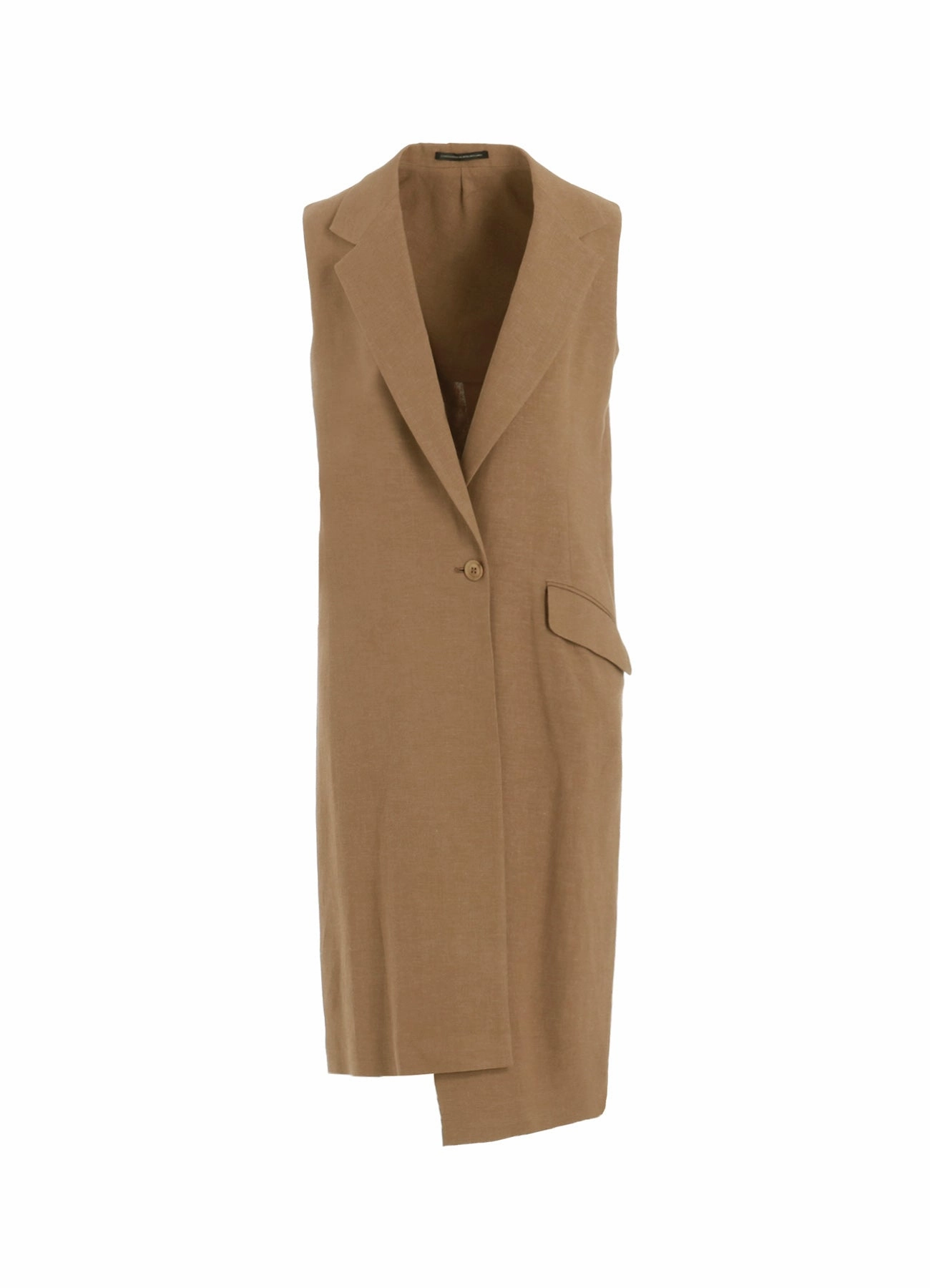 RY/LI CANVAS SLEEVELESS ASYMMETERIC JACKET Cozy Lining