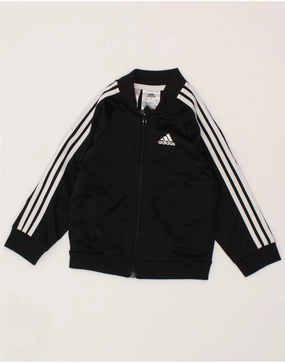 ADIDAS Baby Boys Tracksuit Top Jacket 18-24 Months Black Polyester Rain Safe gift - giving option
