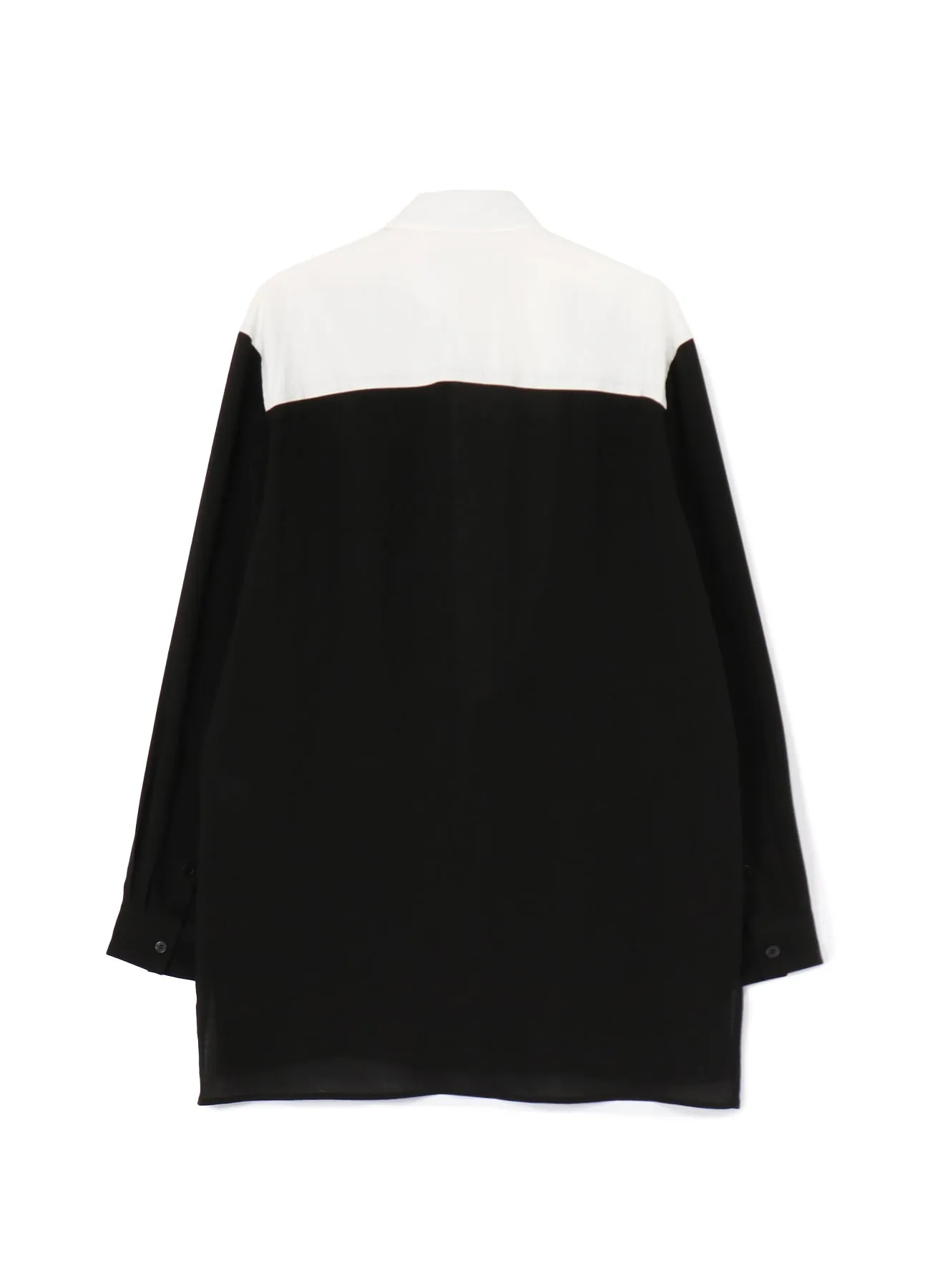 MONOCHROME PANEL SPARE COLLAR SHIRT Subtle design