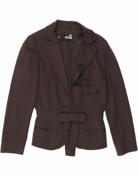 Flawless Office Fit Timeless Layer MOSCHINO Womens Blazer Jacket UK 12 Medium  Grey Viscose