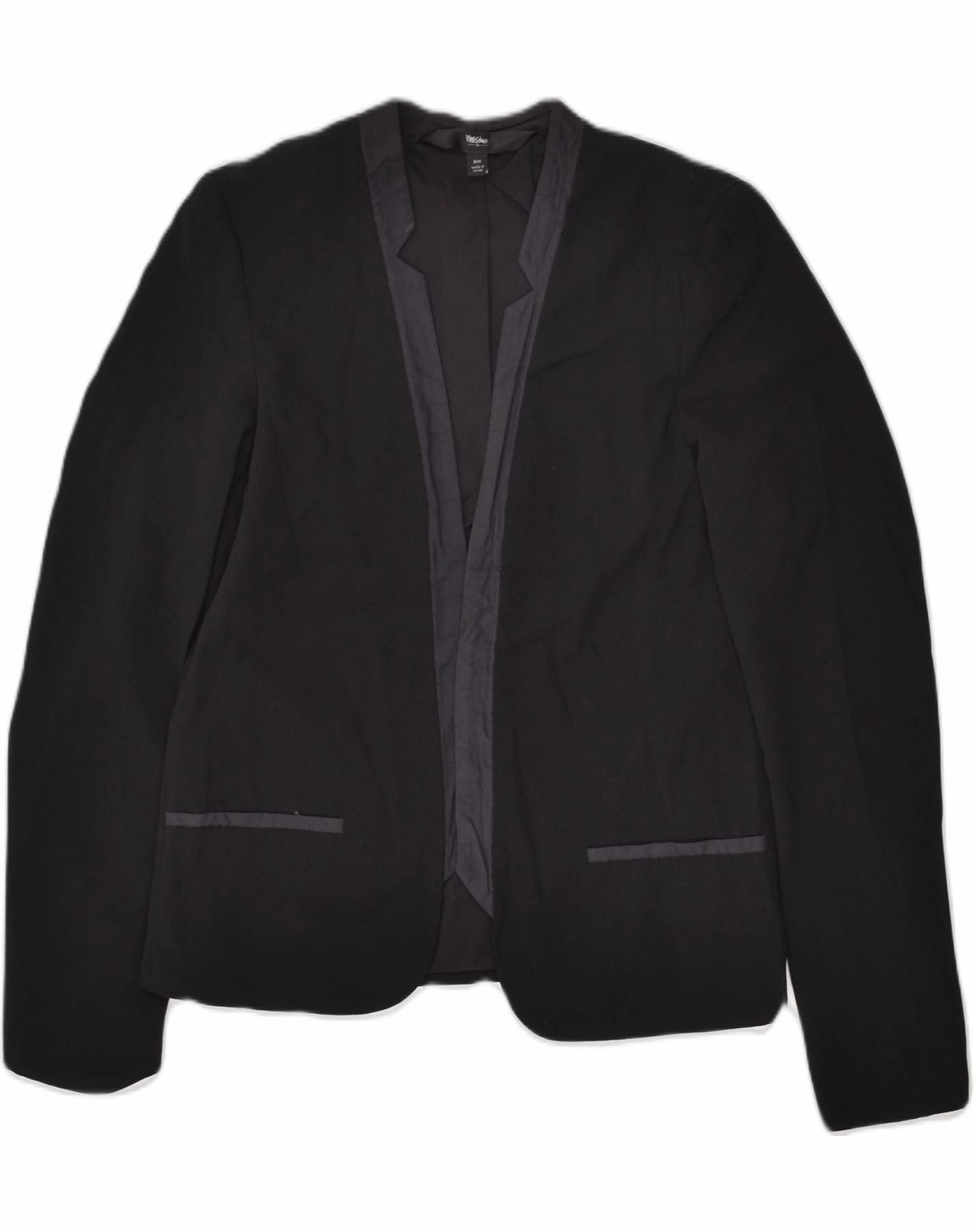 Perfectly Tailored Stretch Comfort Construction MOSSIMO Womens Blazer Jacket UK 14 Medium Black Polyester