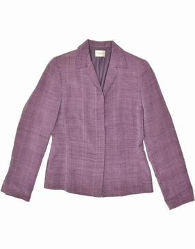 MOTIVI Womens Blazer Jacket UK 12 Medium  Purple Viscose Professional Design Sharp Wear