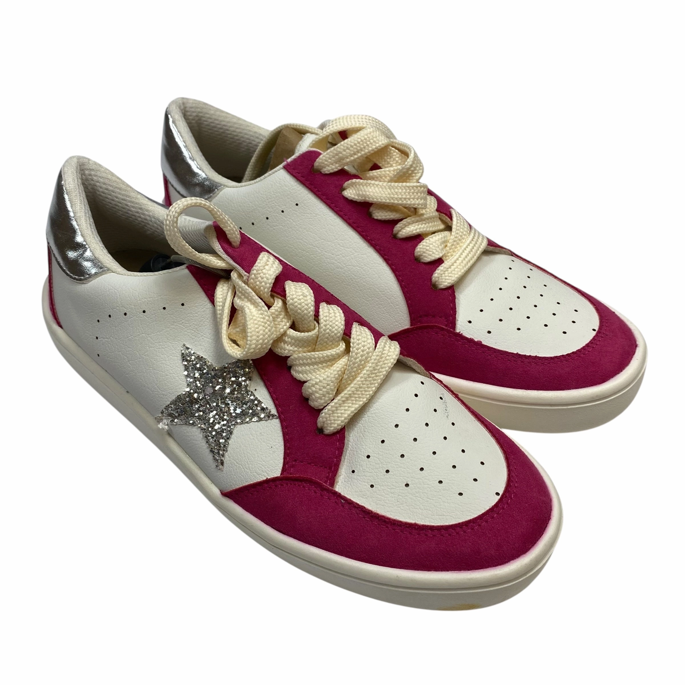 Shoes Sneakers By MKS In Pink & White, Size:9 Removable liners