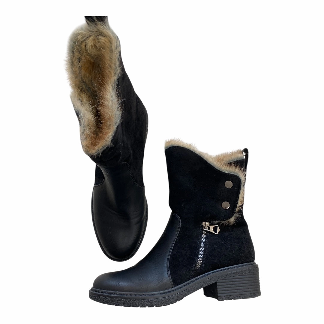 Boots Snow By Spring Step In Black, Size:8.5 Stable Structure Seamless Comfort River Crossing