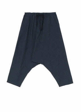 STRIPED SAROUEL PANTS WITH MANY GRAFTS Smooth Fabric Stretchable Fabric