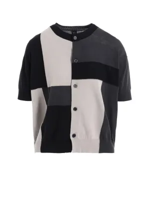 Fresh Comforted MULTI COLOR INTARSIA ROUND NECK HALF SLEEVE PULLOVER