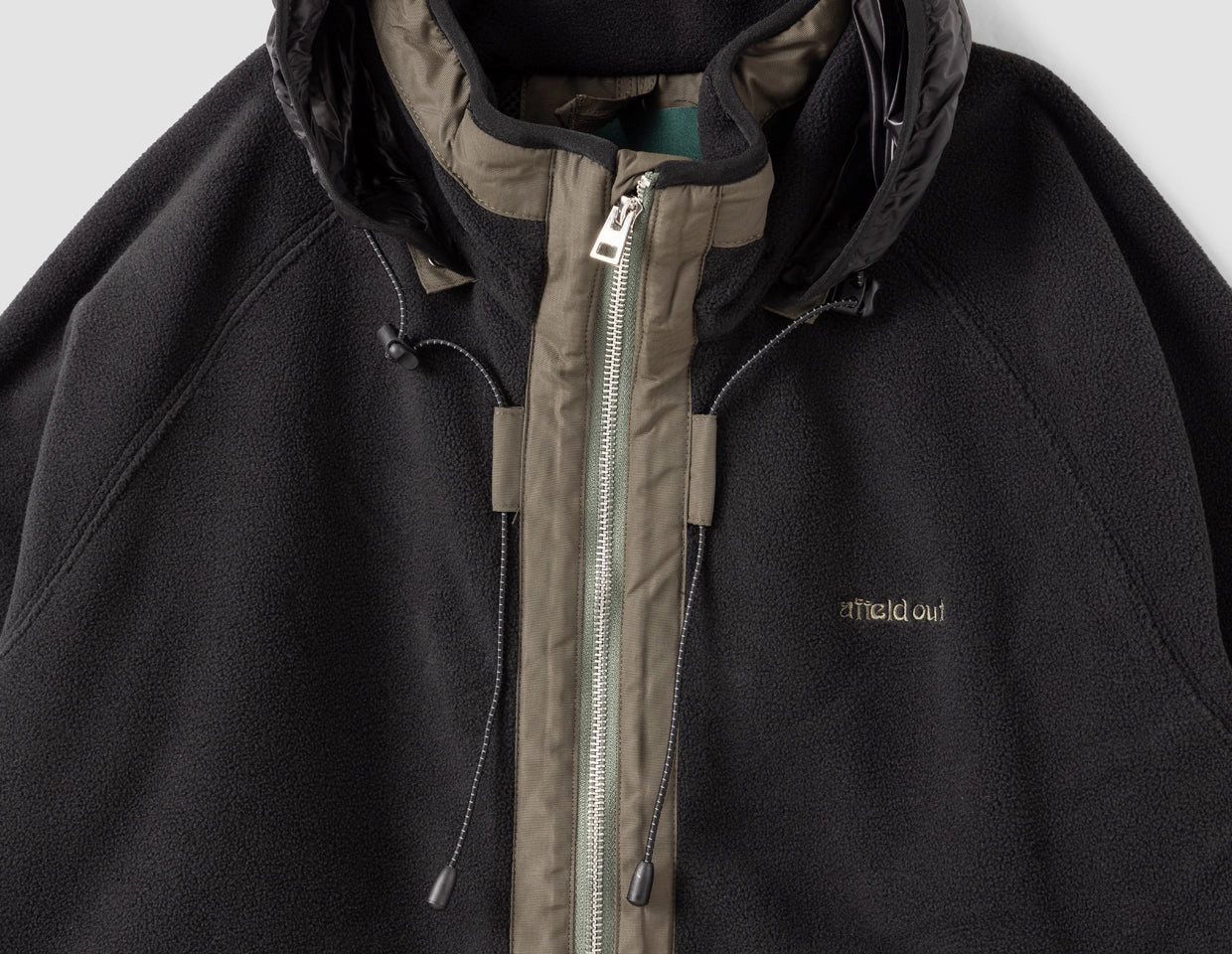 Afield Out Crest Fleece Jacket / Black Seamless Design