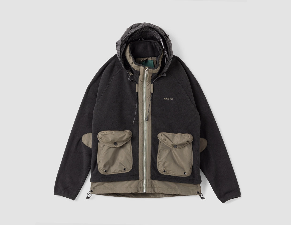 Smooth Zipper Action Afield Out Crest Fleece Jacket / Black