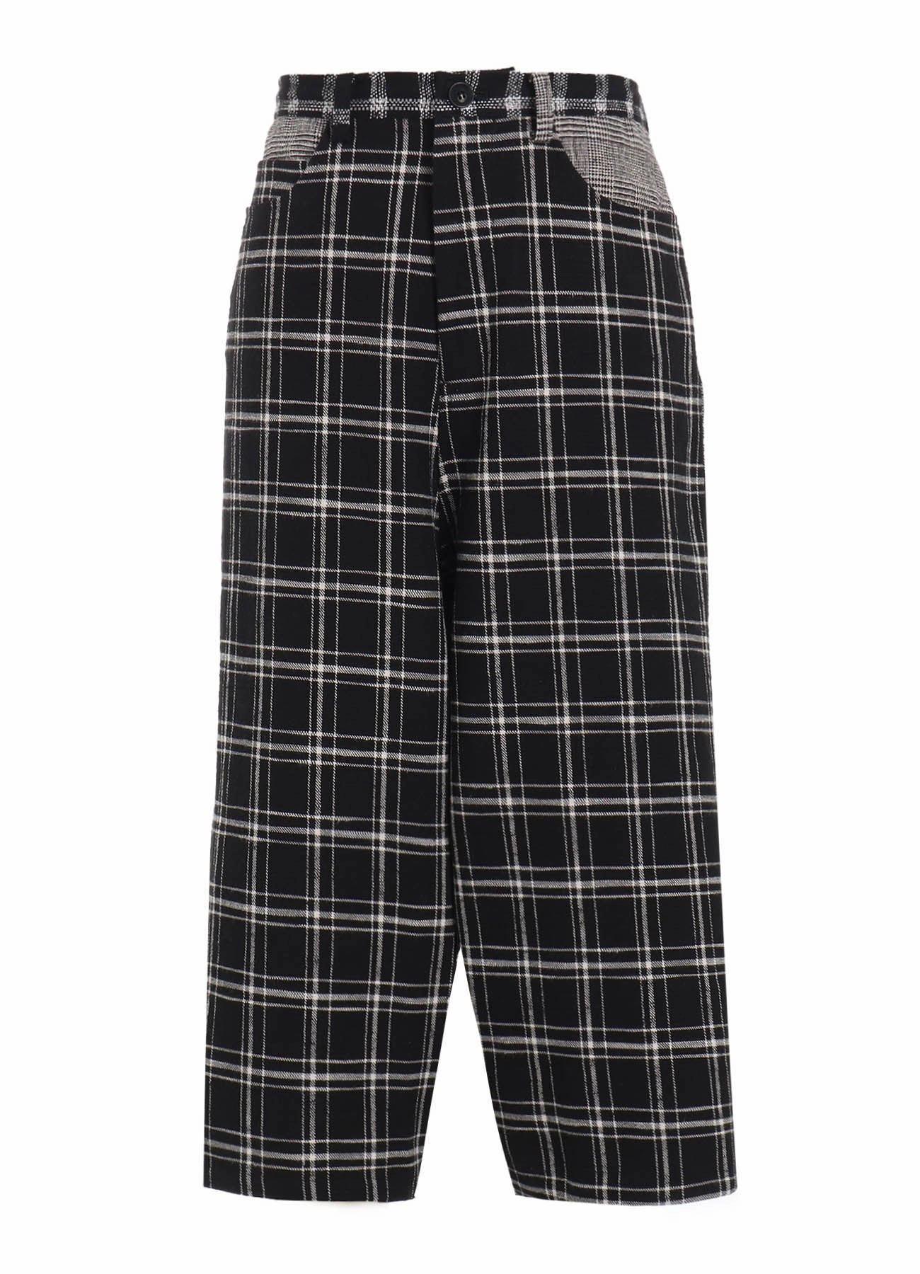 Comfortable Look Wear Mesh Panel MULTI PLAID SAROUEL PANTS