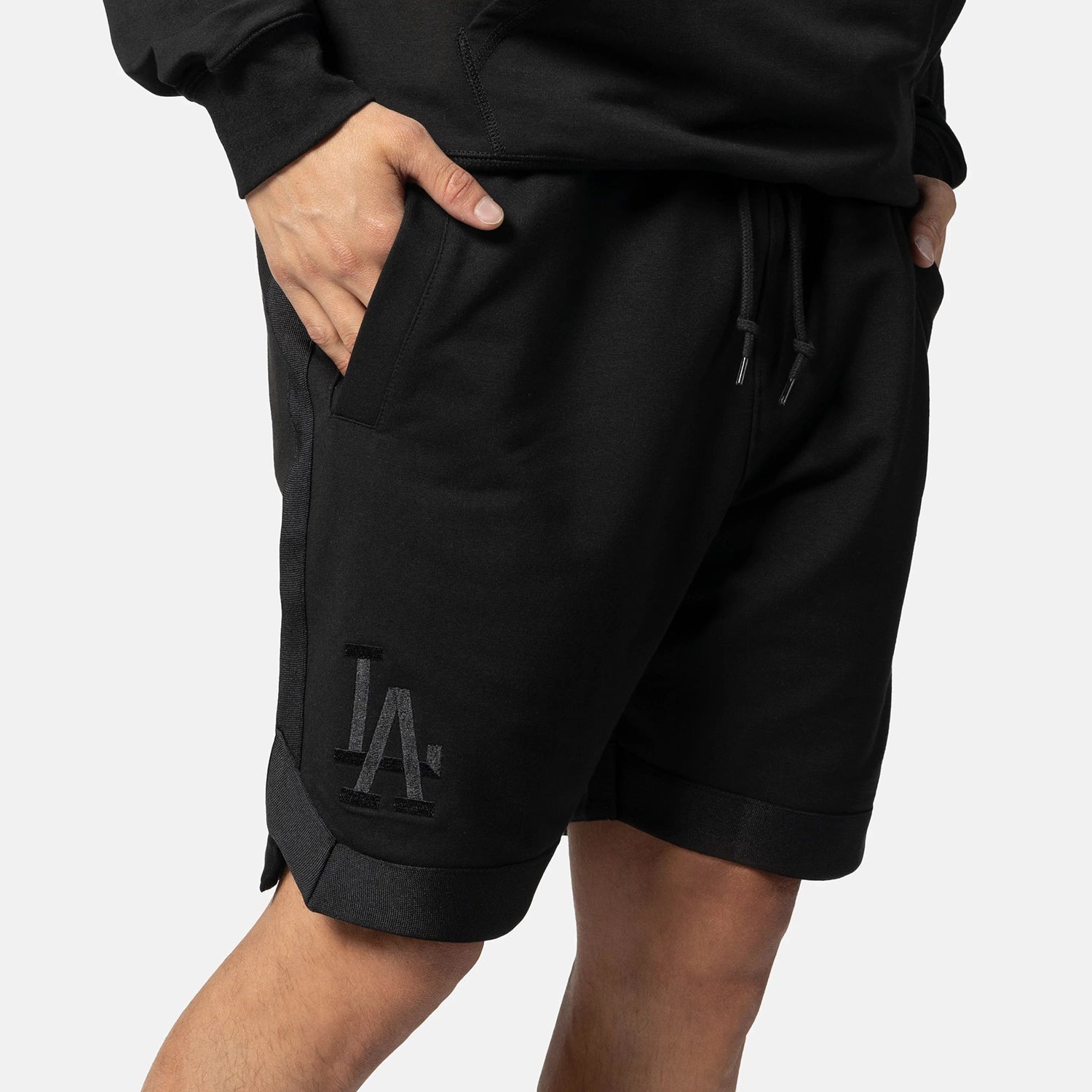 Dodgers Triple Black Shorts - Mens City Look Hypoallergenic Lining
