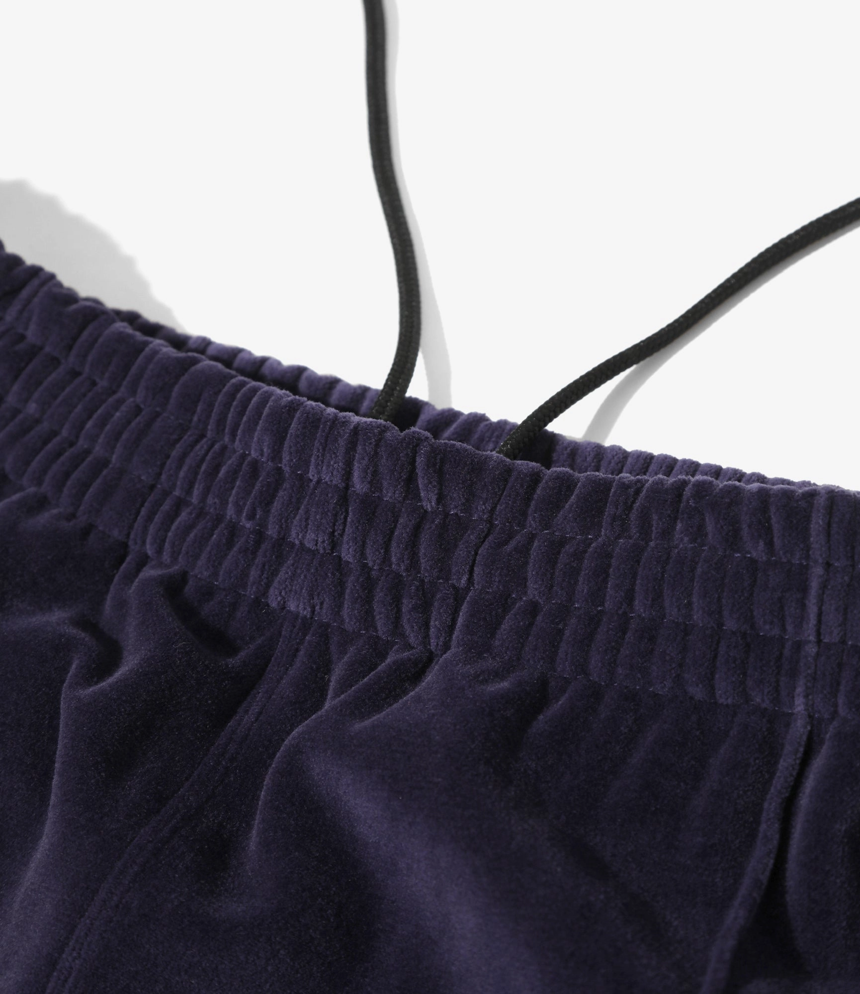 Hidden Zip Pockets Comfy Wearable Narrow Track Pant ?C Navy Velour