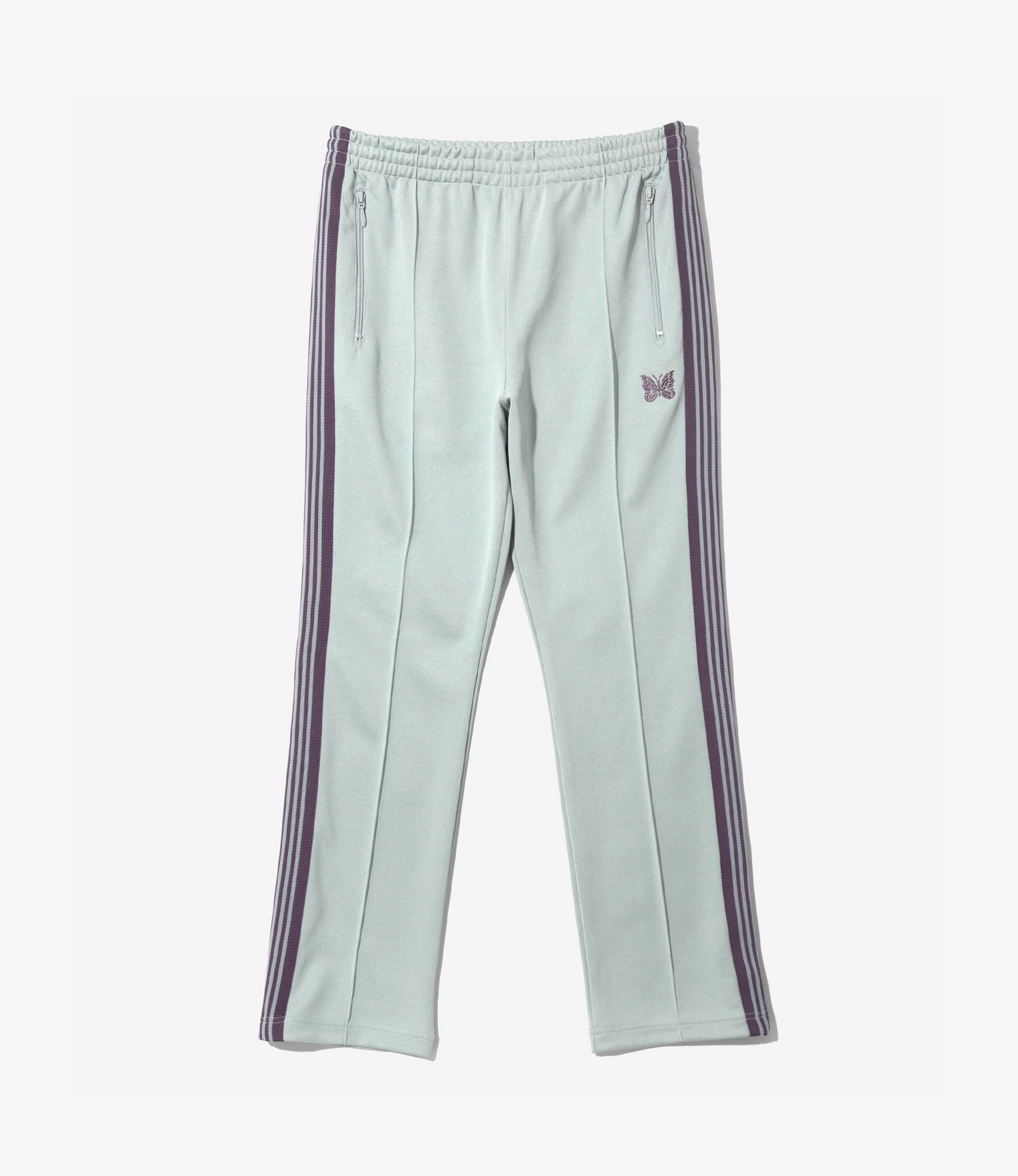 Narrow Track Pant ?C Sax Blue Smooth Polyester Flexible Comfort Pocket Reinforcement