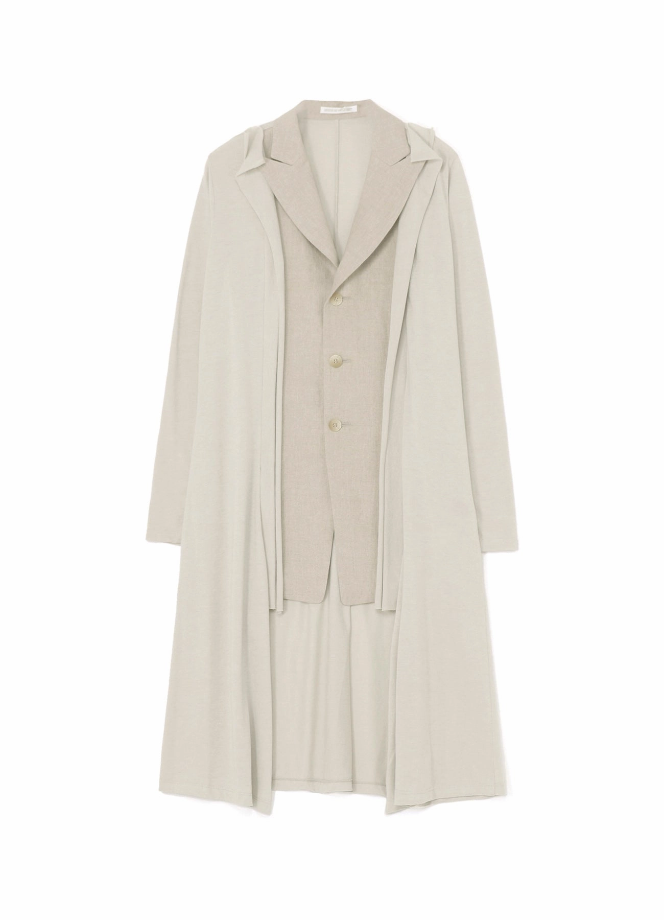 Warm Adore NATURAL WASHED LINEN COMBINATION LONG JACKET