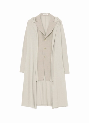Warm Adore NATURAL WASHED LINEN COMBINATION LONG JACKET