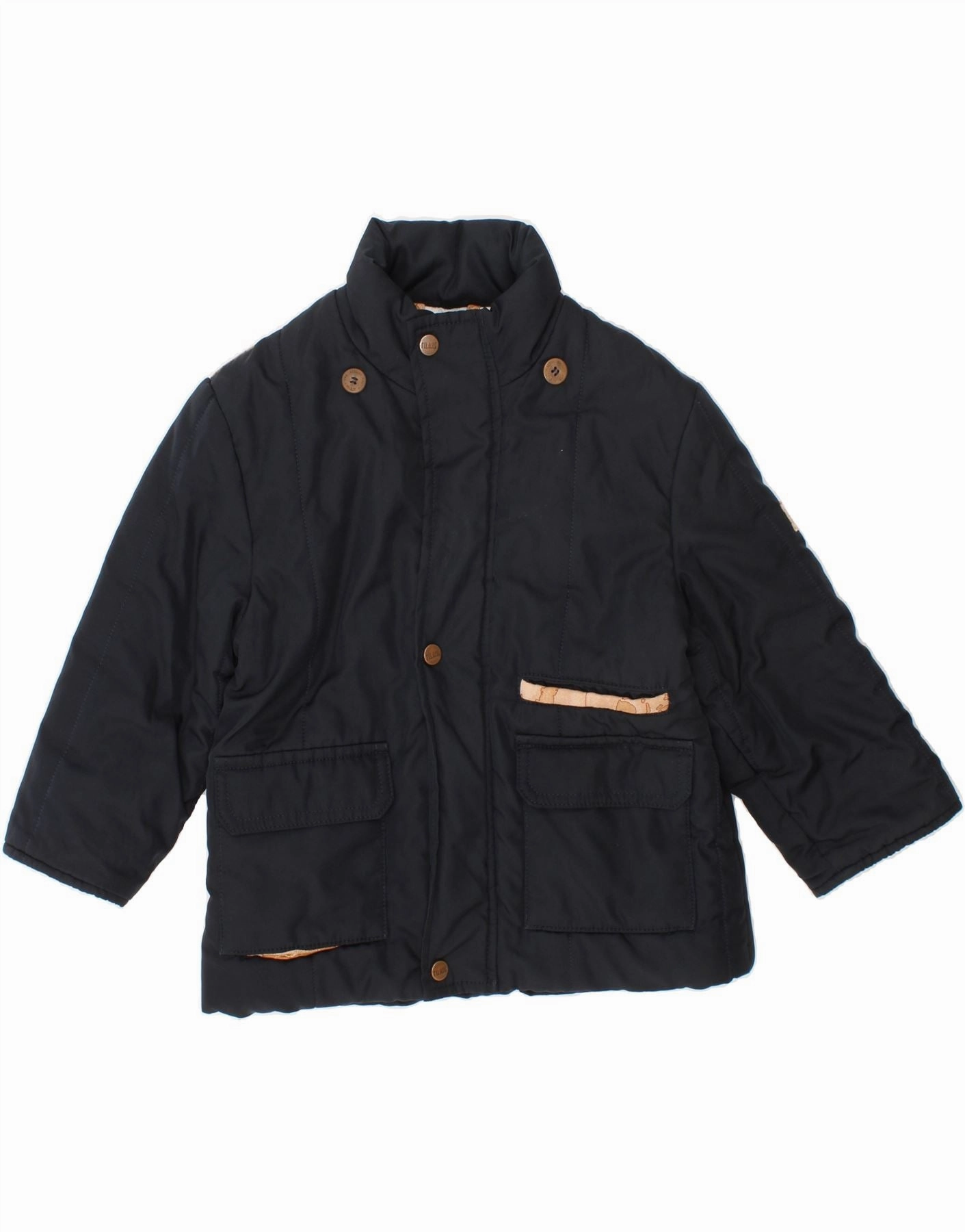 ALVIERO MARTINI Baby Boys Padded Jacket 12-18 Months Navy Blue Polyester Layer Smart