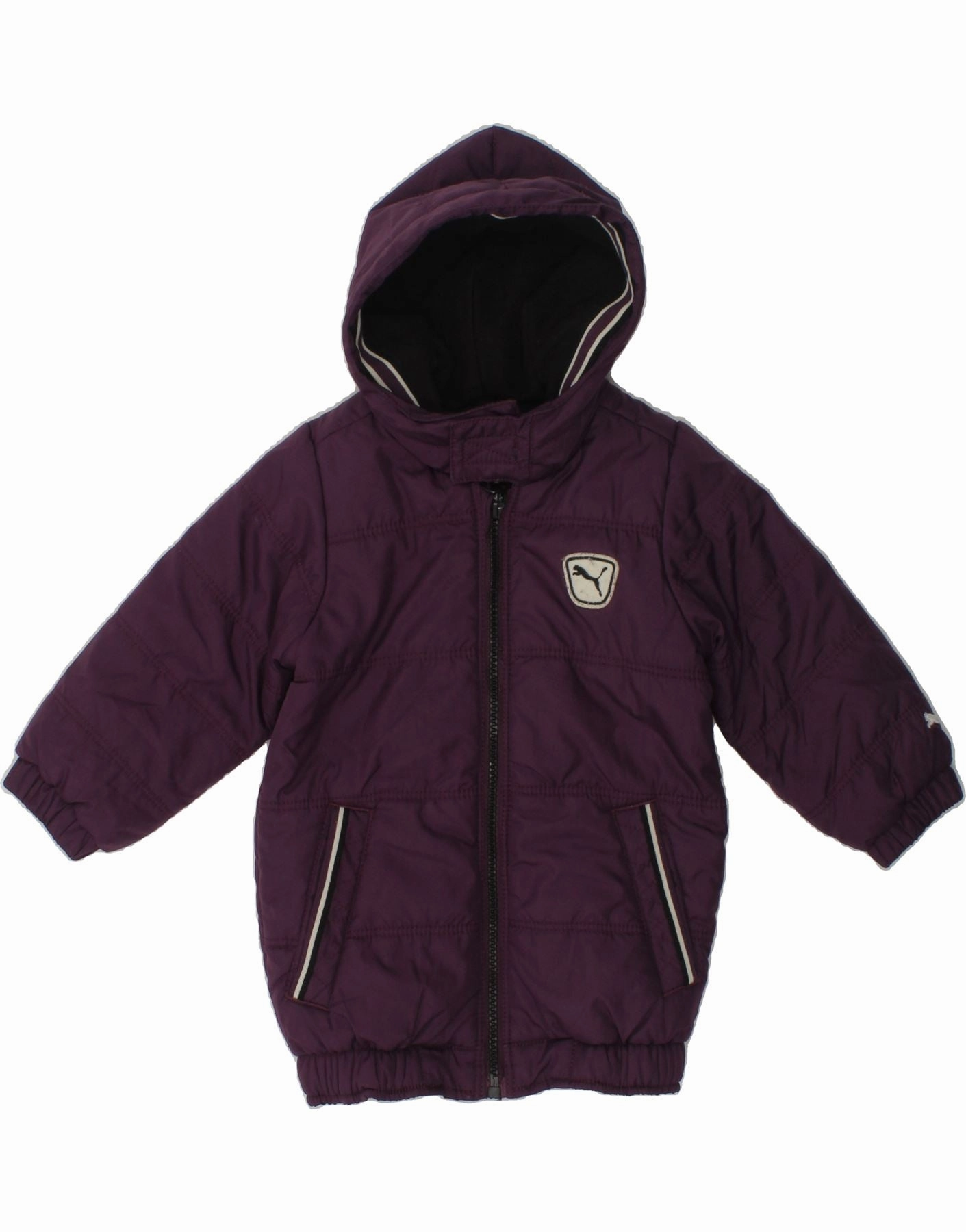 PUMA Baby Girls Hooded Padded Coat 3-6 Months Purple Polyester Advocate cruise trip