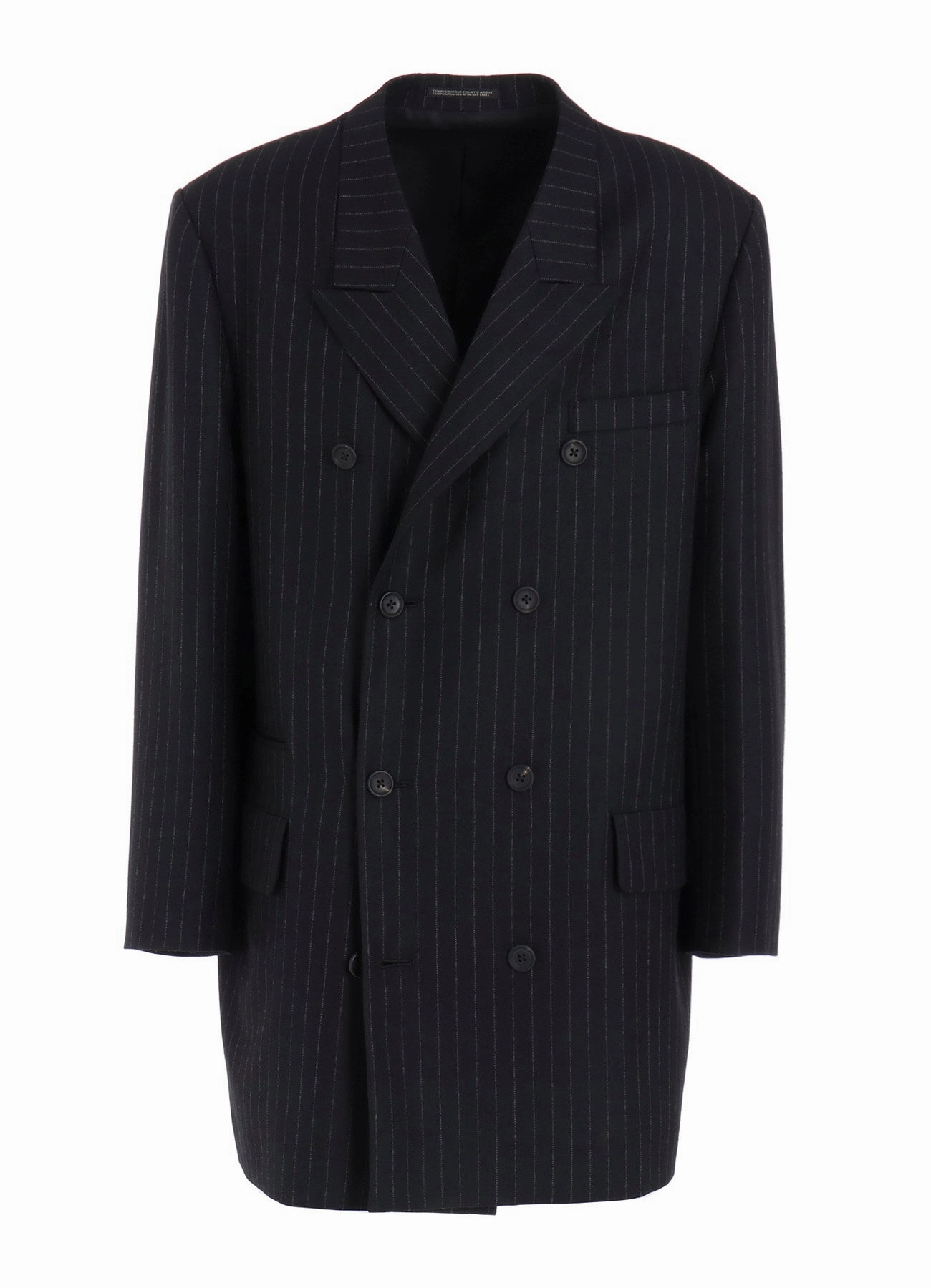 STRIPED SERGE DOUBLE JACKET Thermal Lining