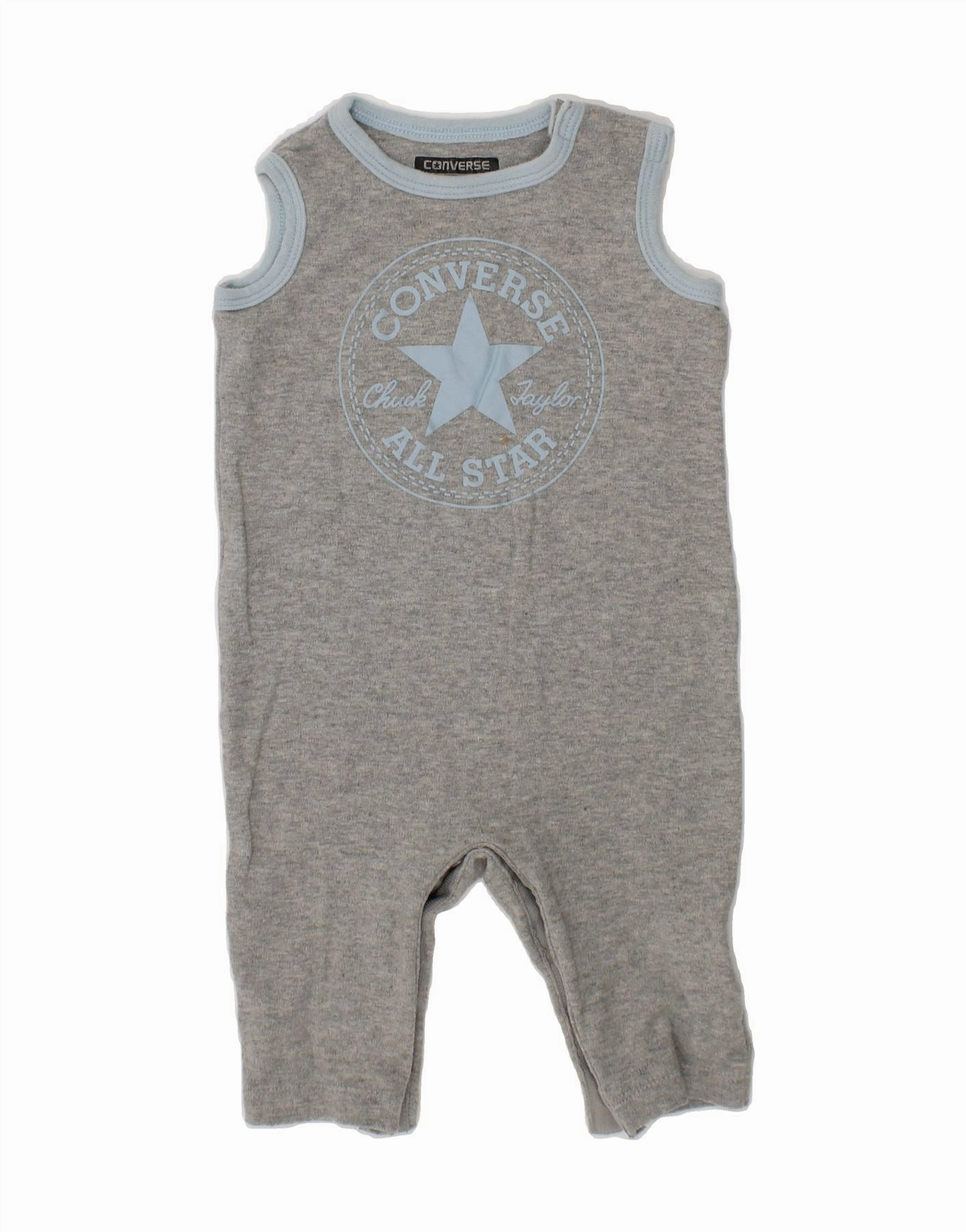 Lightweight Athlete Sport Unisex CONVERSE Baby Boys Graphic Sleeveless Bodysuit 6-9 Months Grey