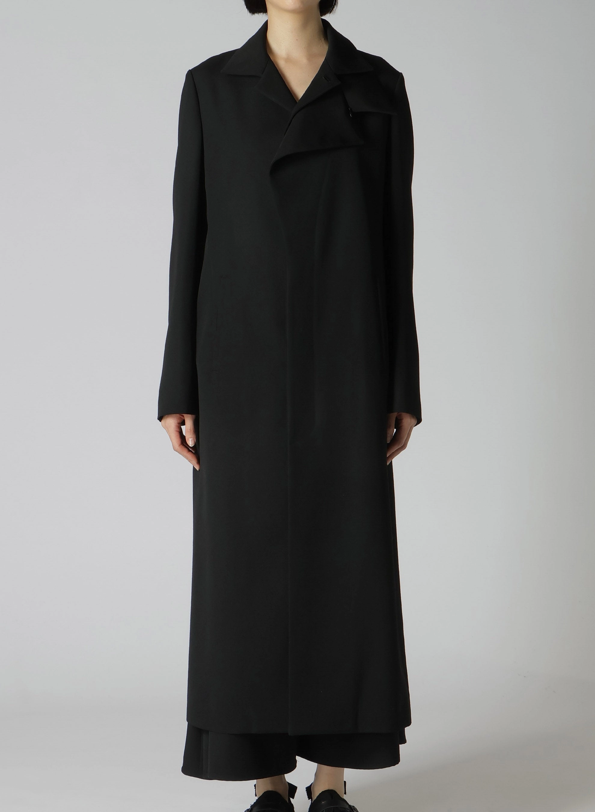 2/60 WOOL GABARDINE R DOUBLE LAYERED LONG COAT Old Style