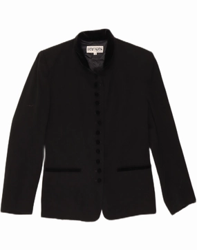 Smart Comfort Fit Layered Fit NEW YORK INDUSTRIE Womens Blazer Jacket IT 42 Medium Black Wool