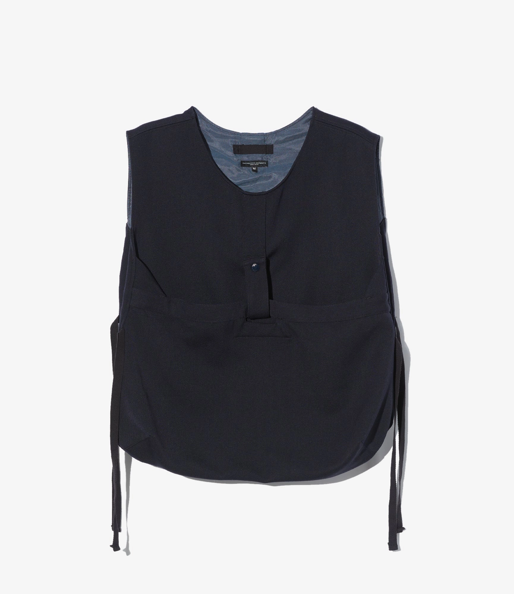 national defense Soft Lightness Newsboy Vest ?C Dark Navy Heavy Wool Elastique