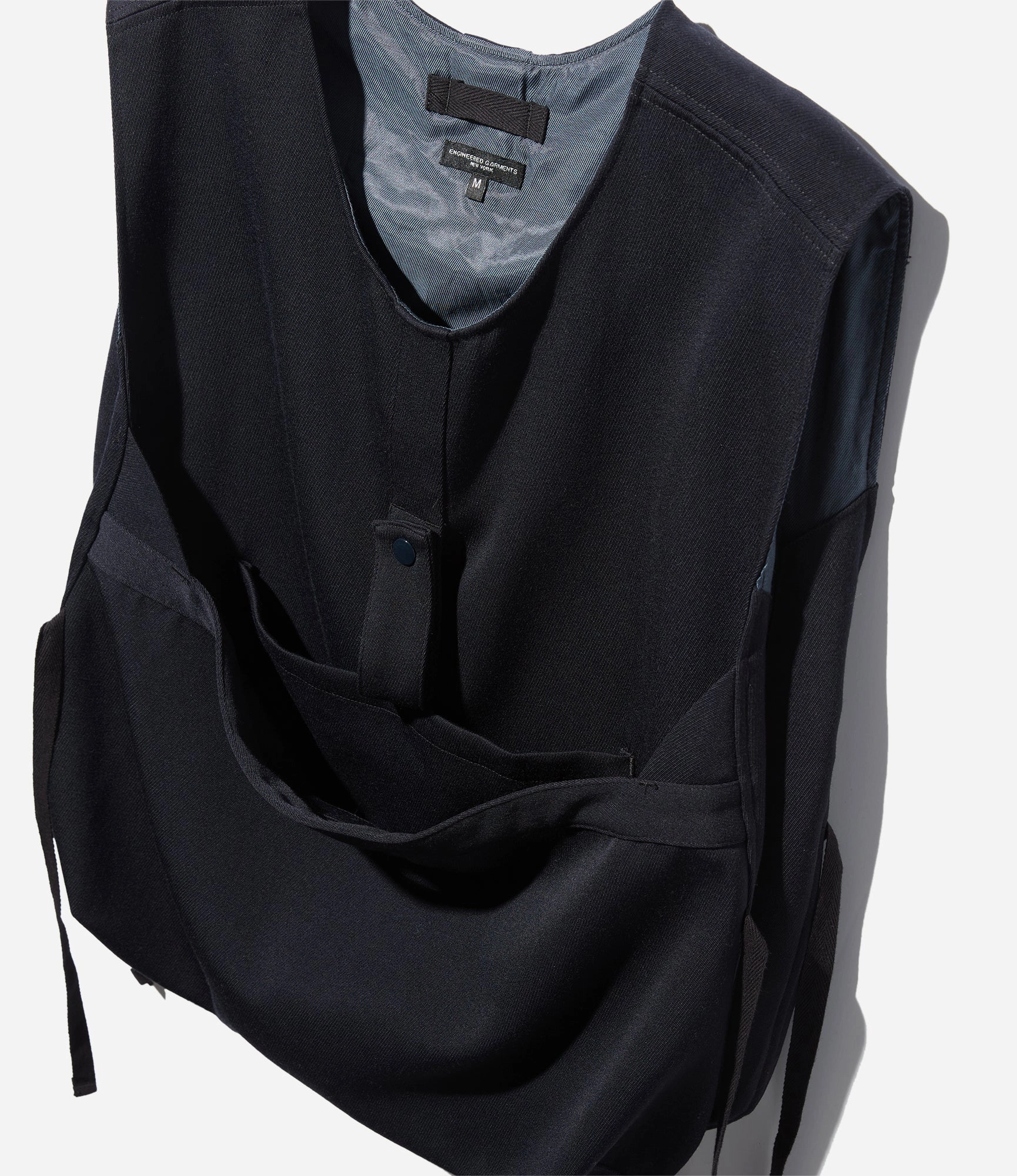 fuel efficient Mid - range Newsboy Vest ?C Dark Navy Heavy Wool Elastique