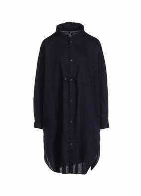 [Y's BORN PRODUCT] THIN COTTON TWILL SHIRT DRESS Wide Hemline Weekend Style