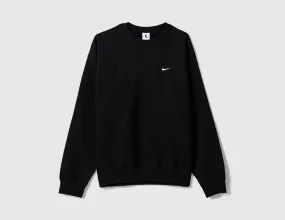 Hooded group wear Nike Solo Swoosh Fleece Crewneck Black / White