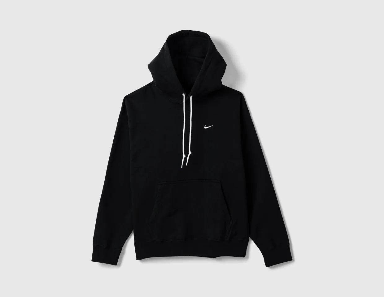Seasonal Collection Classic Minimal Nike Solo Swoosh Fleece Pullover Hoodie Black / White