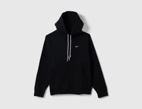 Seasonal Collection Classic Minimal Nike Solo Swoosh Fleece Pullover Hoodie Black / White