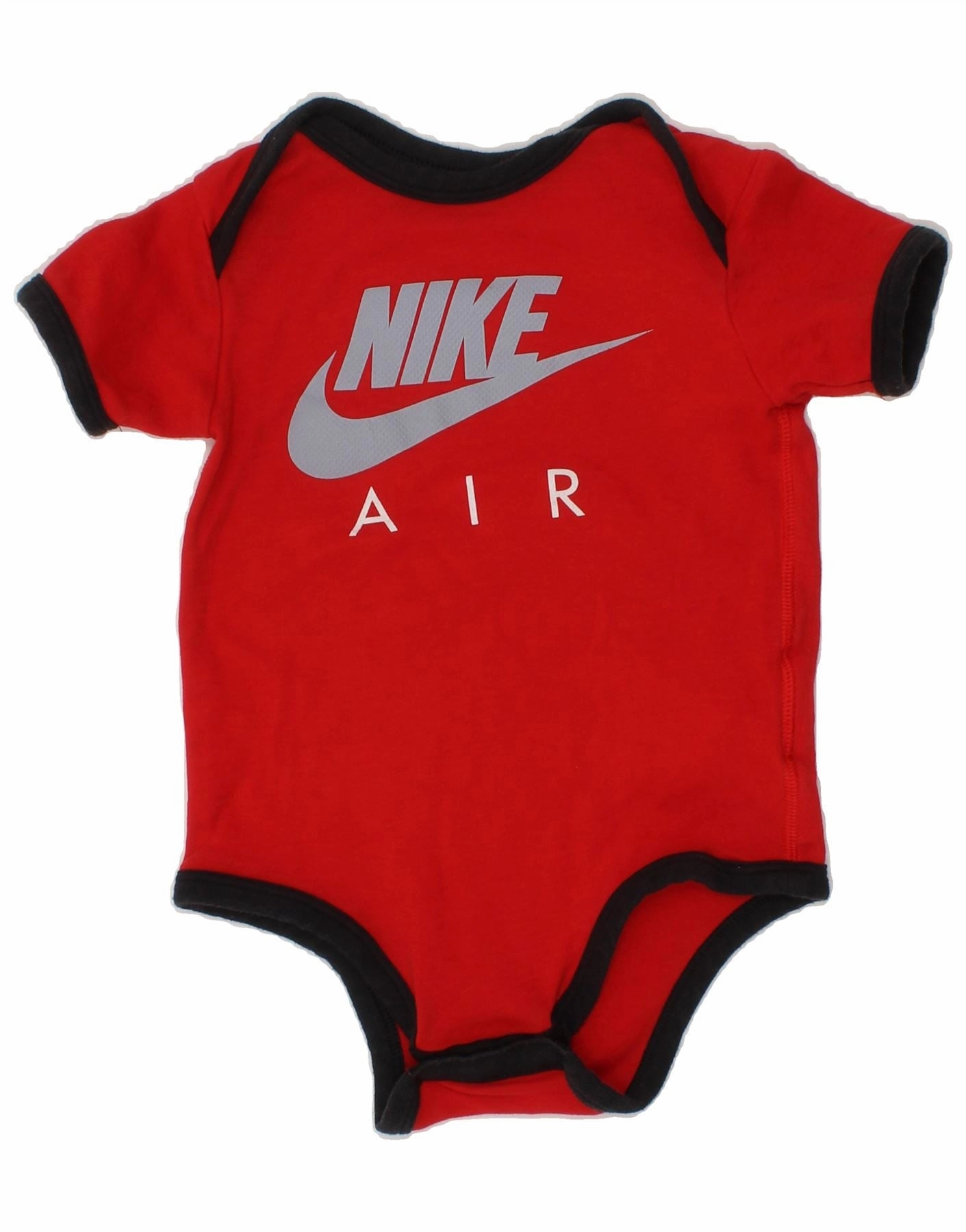 NIKE Baby Boys Graphic Playsuit 18-24 Months Red Cotton Relaxed Running