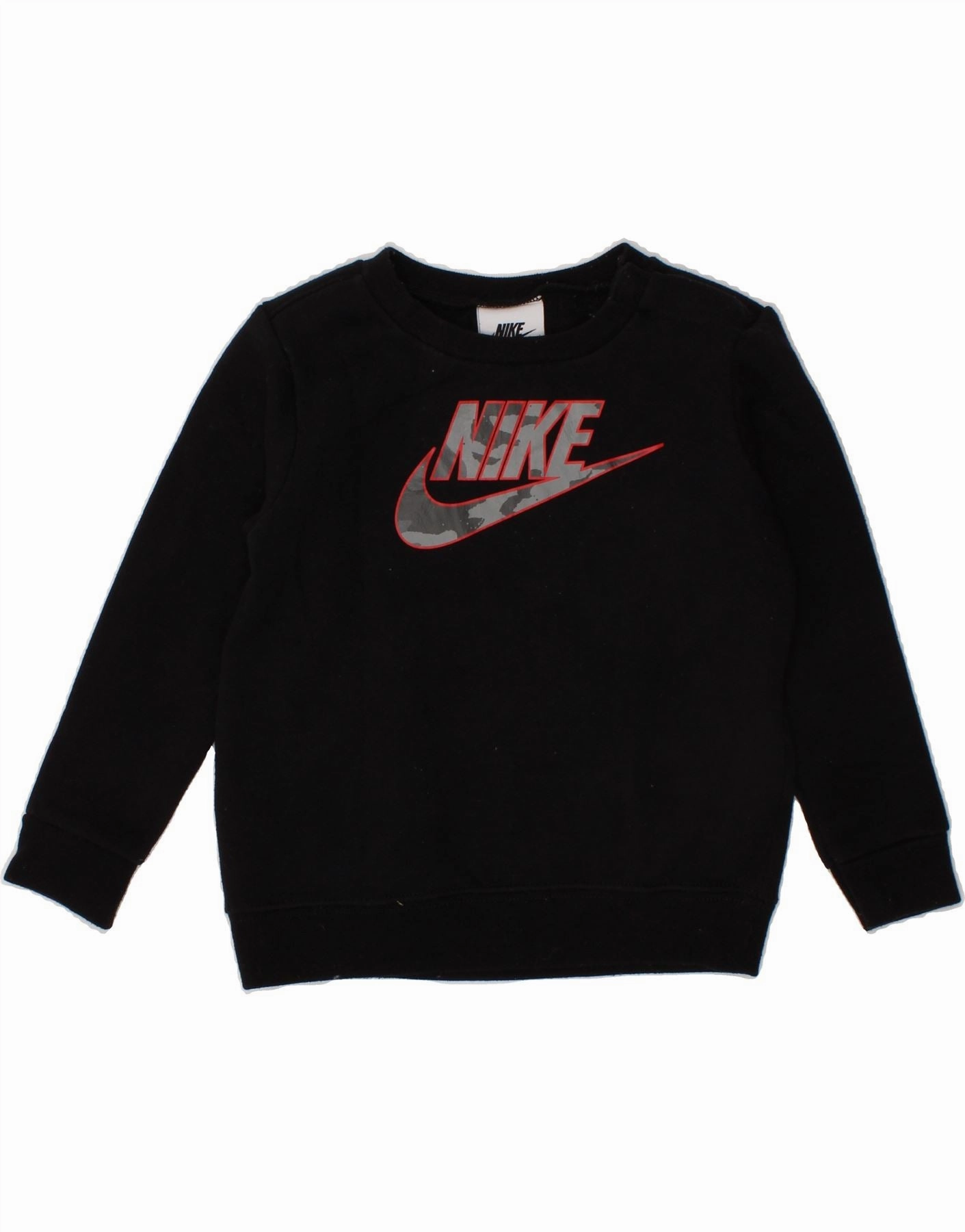 Anti Static Finish Eco Friendly Fibers NIKE Baby Boys Graphic Sweatshirt Jumper 18-24 Months Black