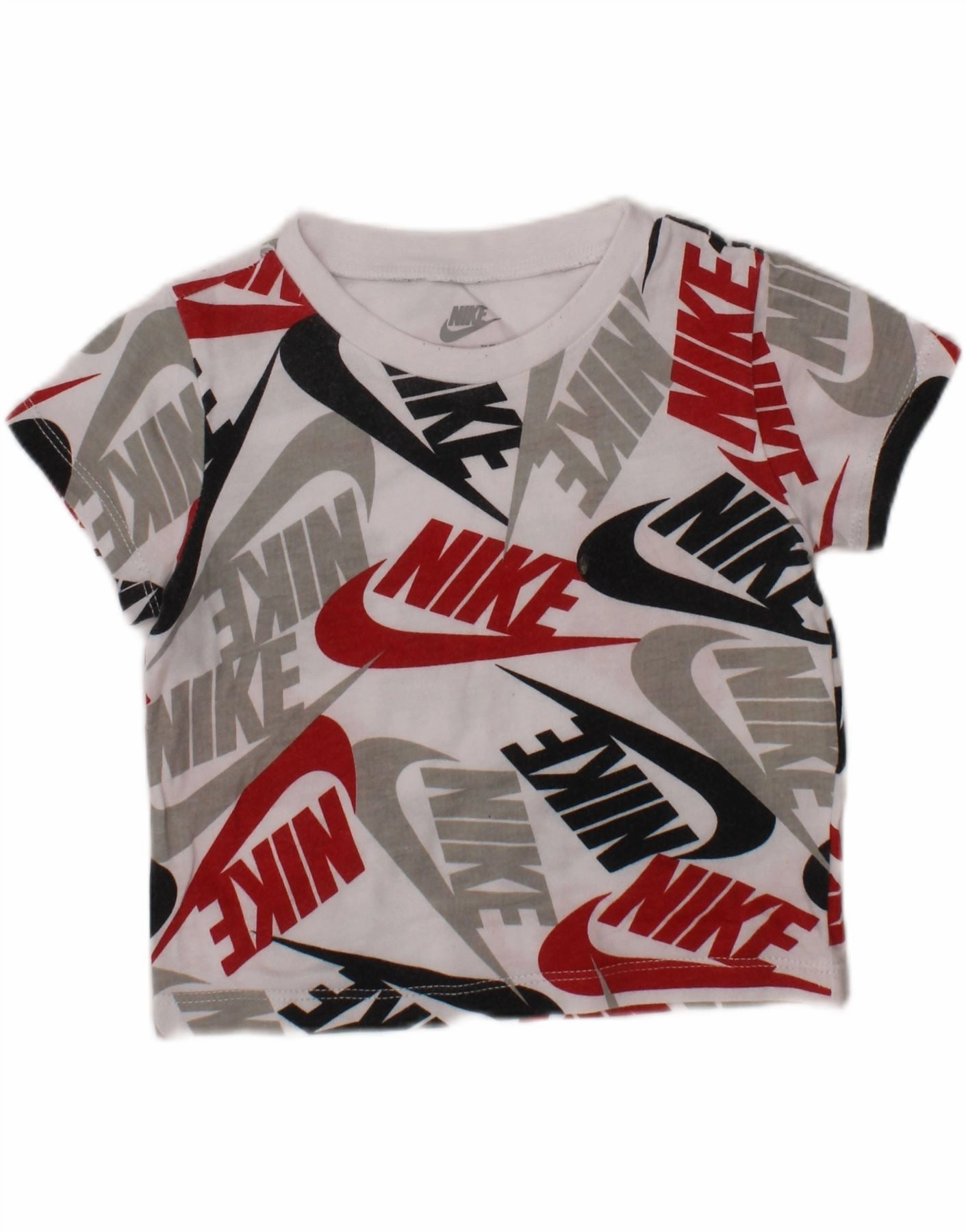 NIKE Baby Boys Graphic T-Shirt Top 9-12 Months White Cotton Effortless Style