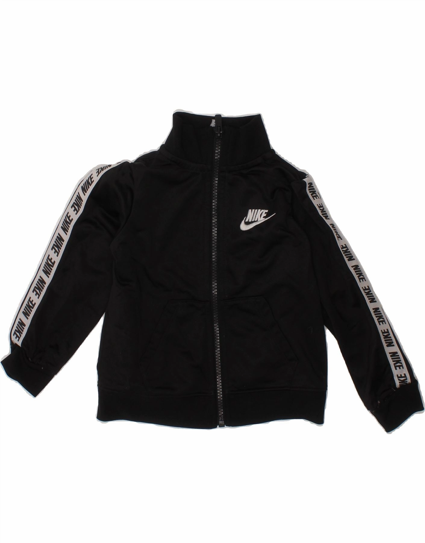 NIKE Baby Boys Graphic Tracksuit Top Jacket 18-24 Months Black Colourblock Abrasion Resistant Material