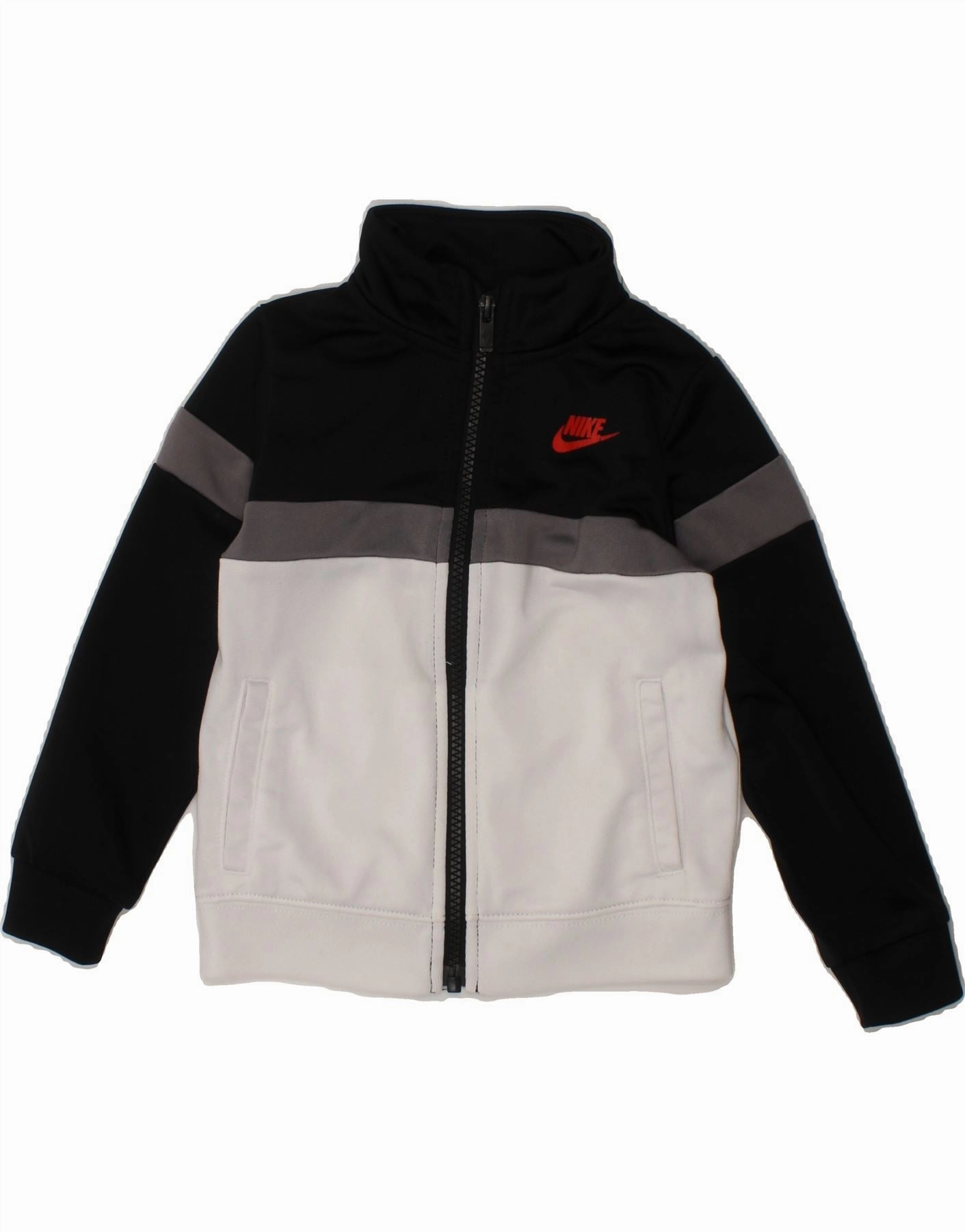NIKE Baby Boys Tracksuit Top Jacket 18-24 Months Black Colourblock Period Comfortable
