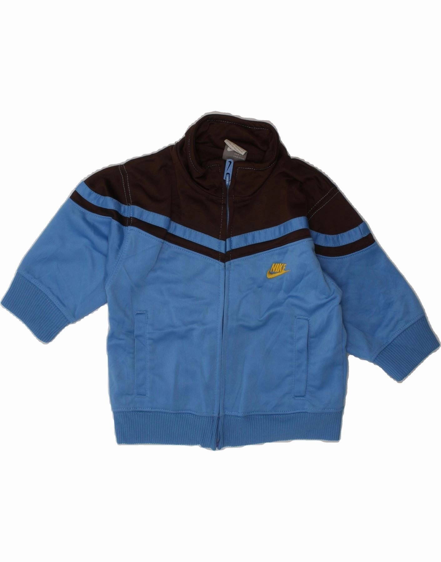 NIKE Baby Boys Tracksuit Top Jacket 9-12 Months Blue Colourblock Polyester popular in Asia