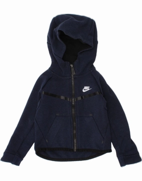 Simple Aesthetic NIKE Baby Boys Zip Hoodie Sweater 18-24 Months Navy Blue Cotton