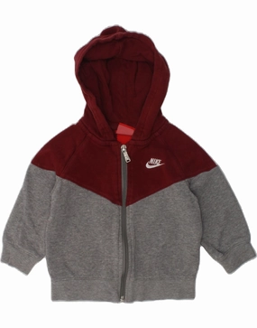OekoTex Certified StaticFree Material NIKE Baby Boys Zip Hoodie Sweater 9-12 Months Grey Colourblock Cotton