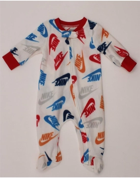 Sport Kids Durable Unique NIKE Baby Girls Graphic Long Sleeve Jumpsuit 0-3 Months  White Polyester