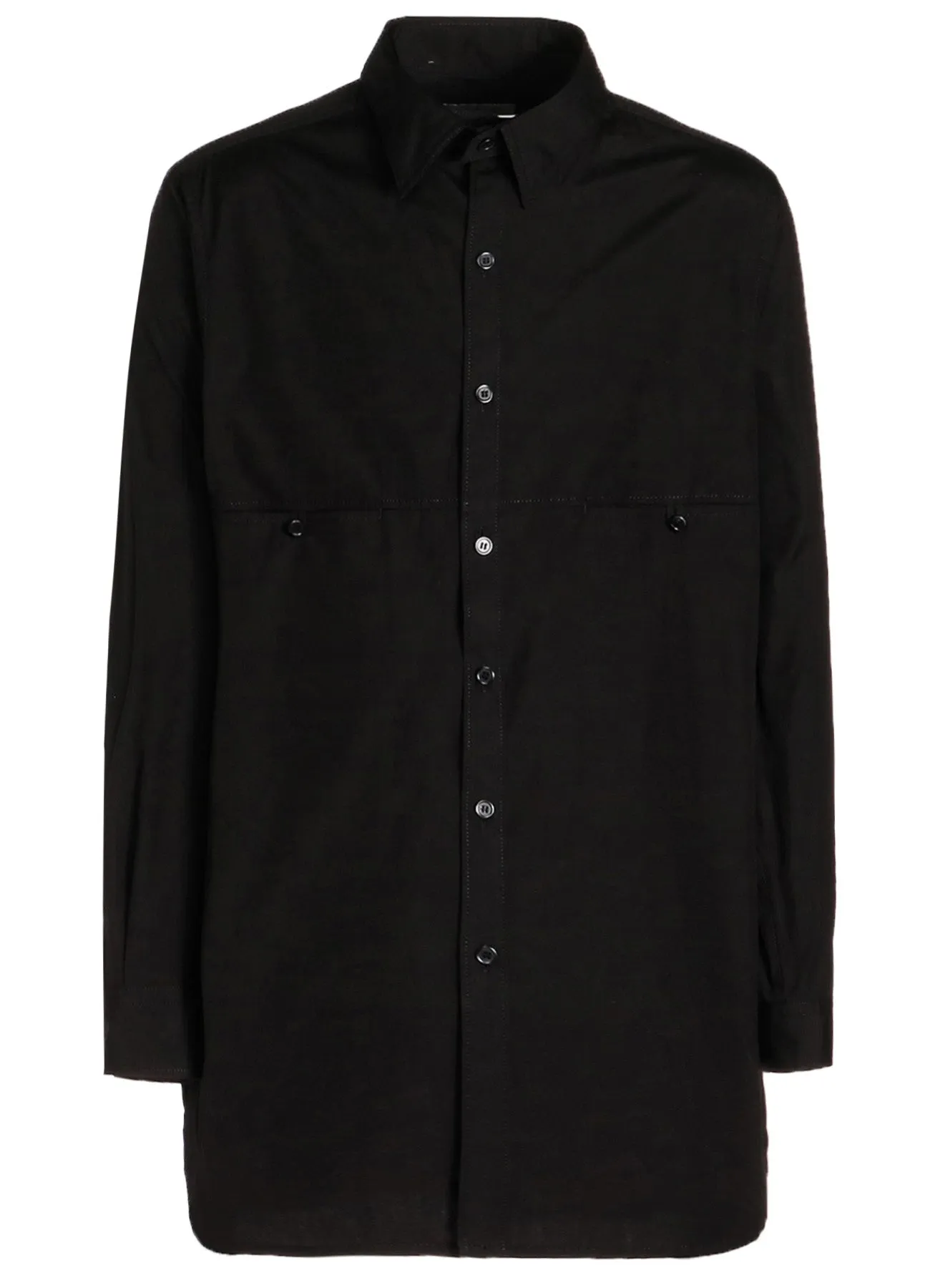 CHAIN STITCHING HEM FACING BLOUSE Luxury Feel