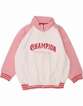 CHAMPION Baby Girls Graphic Tracksuit Top Jacket 18-24 Months White graduation party Skate