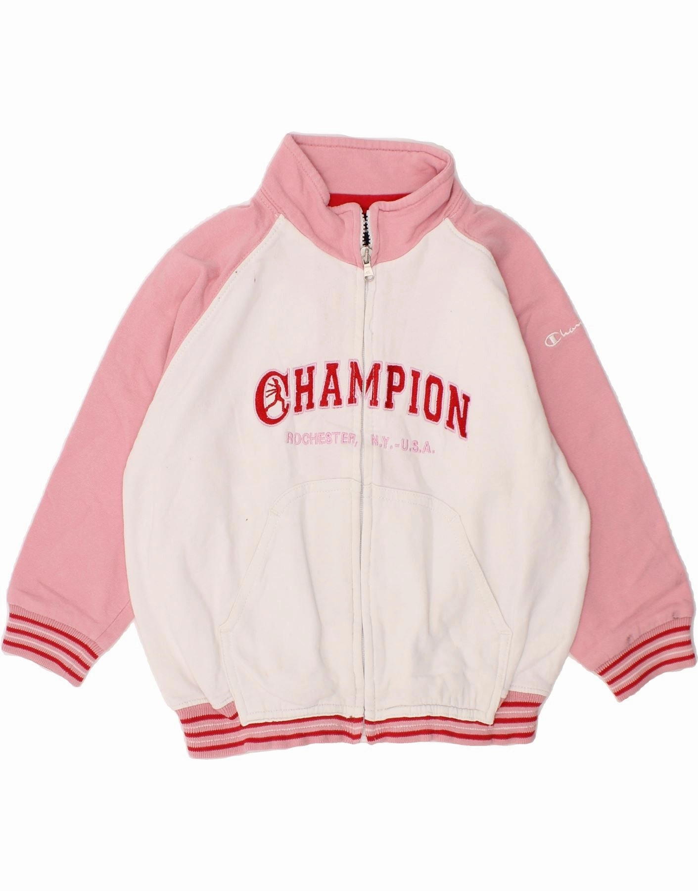 CHAMPION Baby Girls Graphic Tracksuit Top Jacket 18-24 Months White graduation party Skate
